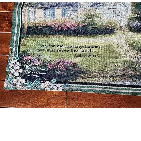 Thomas Kinkade As For Me & My House Tapestry - Picture 3 of 6